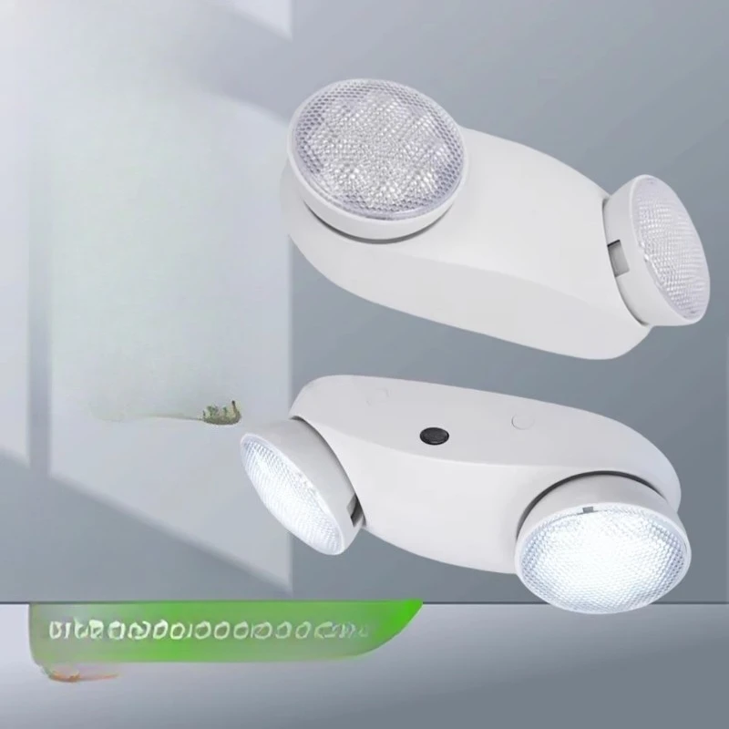 Rechargeable double head high brightness, lithium-ion battery IP33 grade 6000K emergency lighting