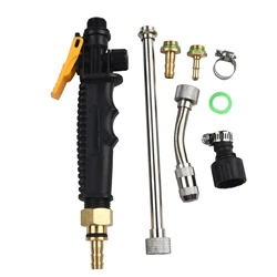 Sprayer Wand Replace 1/4 & 3/8 Brass Barb Universal Sprayer Wand 2 Hose Clamp Replacement Spray Bar With Shut-off Valve