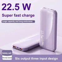 22.5W Powerbank Back Clip Battery Portable Power Bank 20000Mah Mobile Battery with Charging Cable for IPhone Samsung Xiaomi