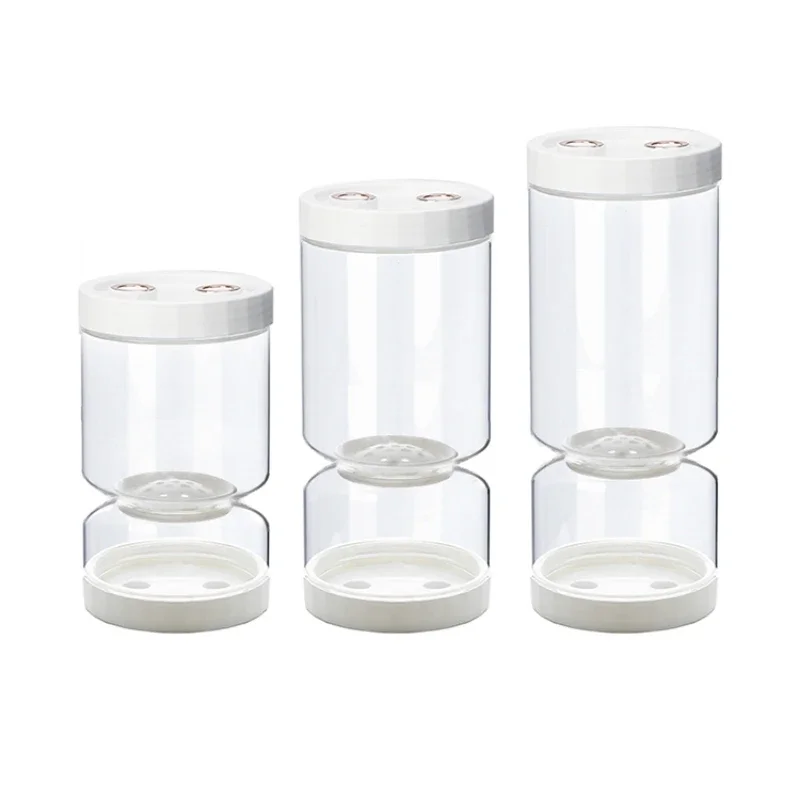Heat-resistant glass hourglass flip pickle jar pickled pickle jar dry and wet household sealed jar