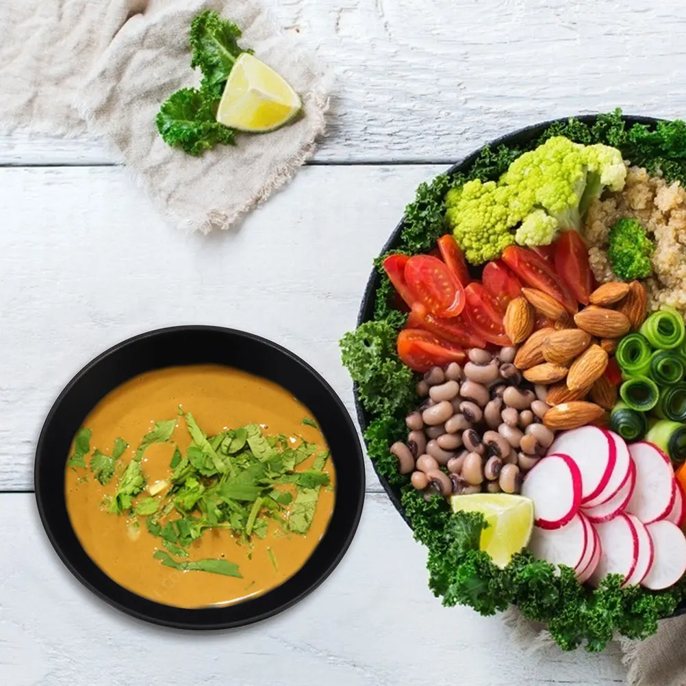 

Frosted Black Small Bowl 4 5 Inch Melamine Rice Sauce Soup Snack Bowl Kitchen Dishes Dip Seasoning Container Soy Vinegar