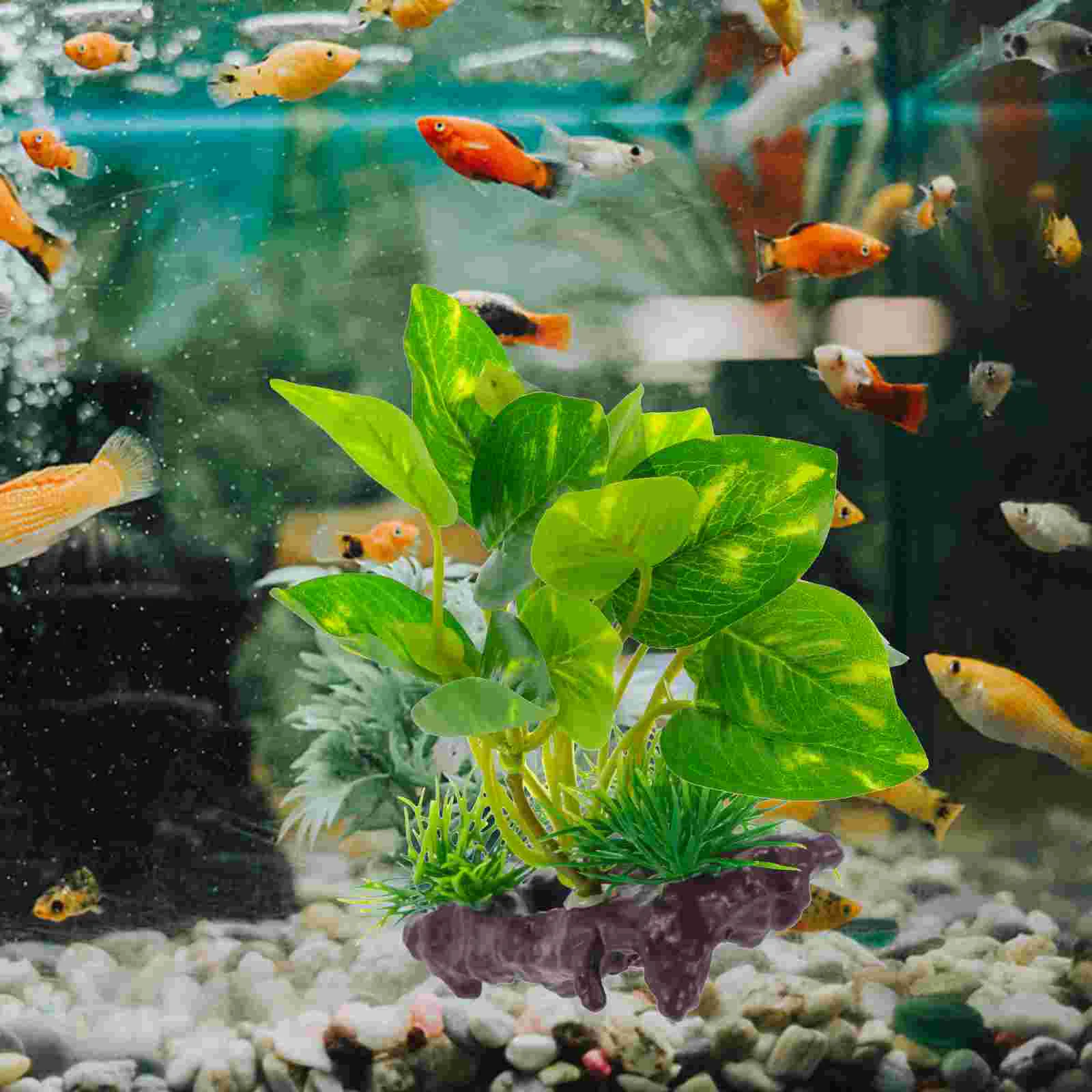 Fish Tank Decoration Cover Aquarium Driftwood Tanks Ornaments Artificial Plants Landscape Decorations Water Aquatic