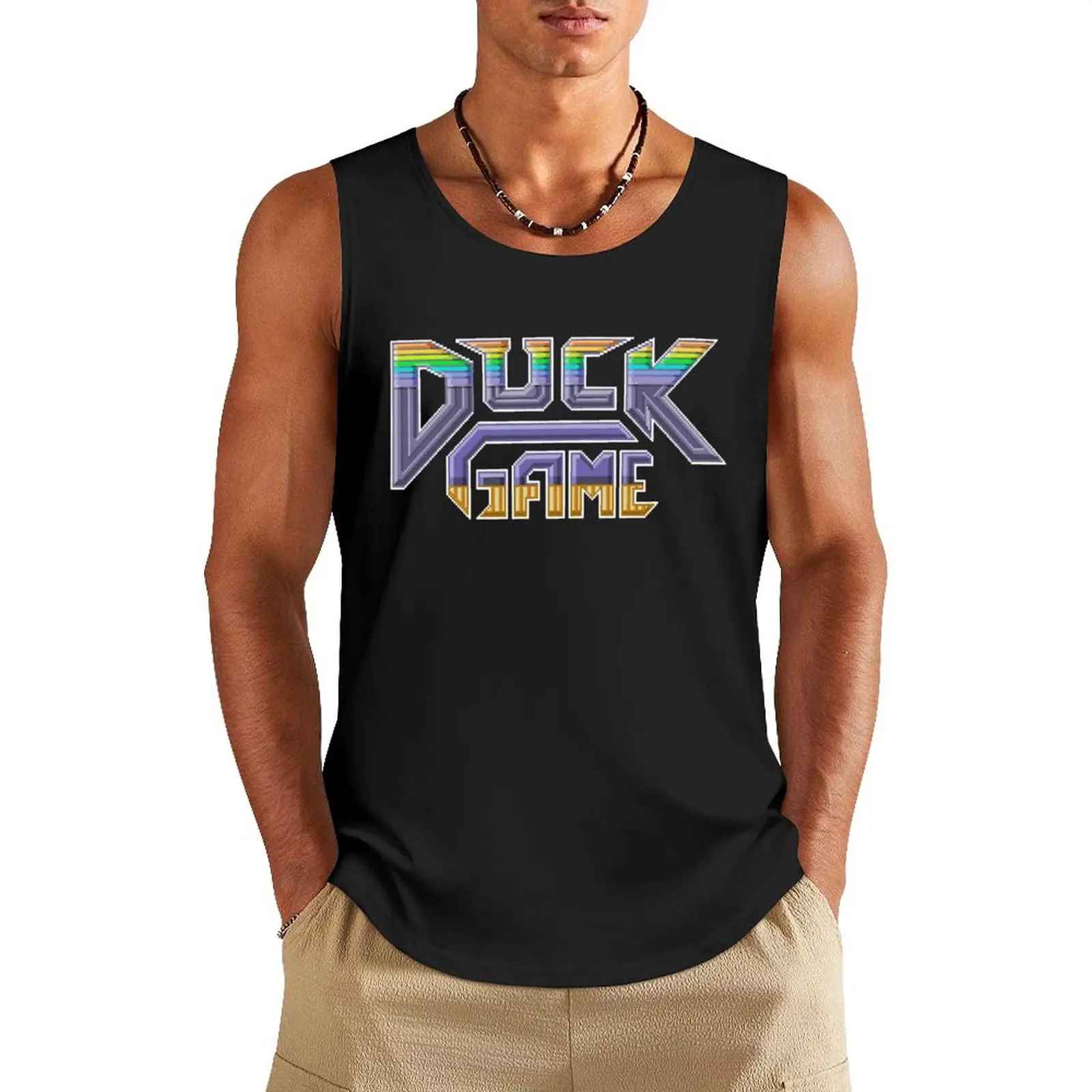 Duck Game Tank Top T-shirt men man vest Men gym sportswear