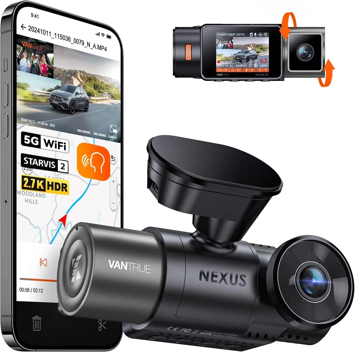 N2X 2.7K Dash Cam F…