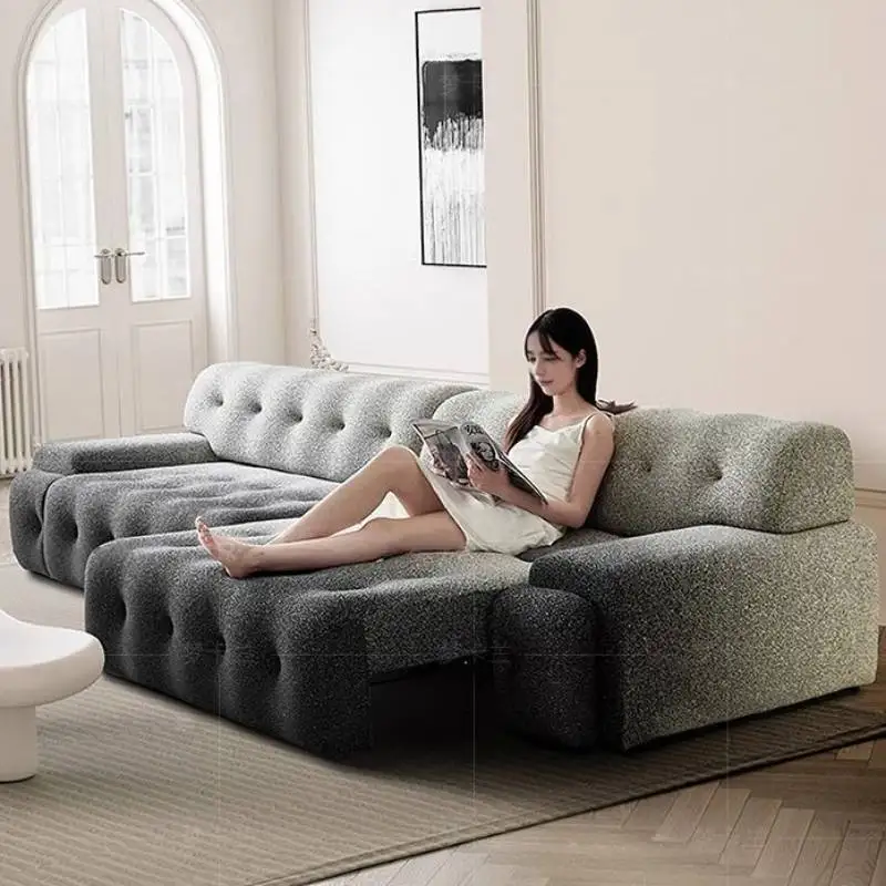 تصميم رمادي كرسي أريكة كرسي كهربائي الحد الأدنى المتضخم كرسي أريكة غرفة المعيشة Woonkamerbanken أثاث المنزل