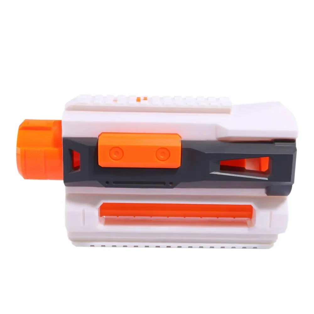 1-częściowa dekoracja przedniej rurki z górną i dolną szyną prowadzącą do Nerf Elite Series Orange Grey do pistoletu zabawkowego Nerf Mod