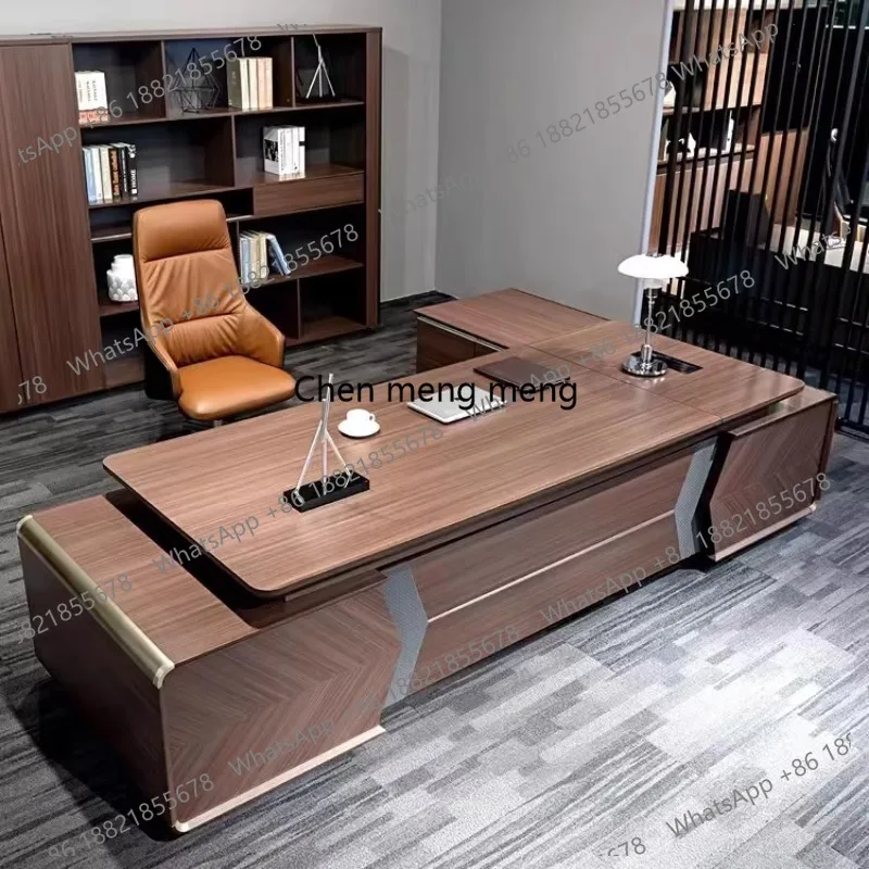 

In Stock Standing Office Desk Executive Boss Minimalist High Quality Office Desk Modern European Escritorio Oficina Furniture