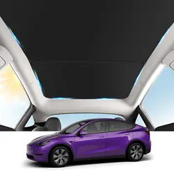 2024 Newest Sunshade Roof for Tesla Model Y 2024-2020 No-Sag Design Roof Sun Shade for Tesla Model Y Accessories 2024-2020 Black