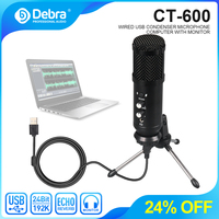 USB Desktop Live Streaming Microphone Plug and Play Low Latency and High Compatibility for Gaming Voice, Meetings, Karaoke