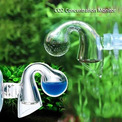 Glass Aquarium CO2 Indicator Fish Tank Liquid Tester Monitor Plants Grass CO2 System Drop Checker  For Fish Tank Aquatic Planted