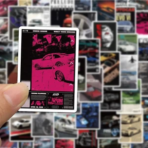 Retro JDM Racing Car Poster -Aufkleber, legales Graffiti -Etikett, Telefon DIY, Skateboarding, Gepäck, Dekorationen, 10 PCs, 30 PCs, 50pcs 10 Hauptaufkleber des Verkaufs - №6