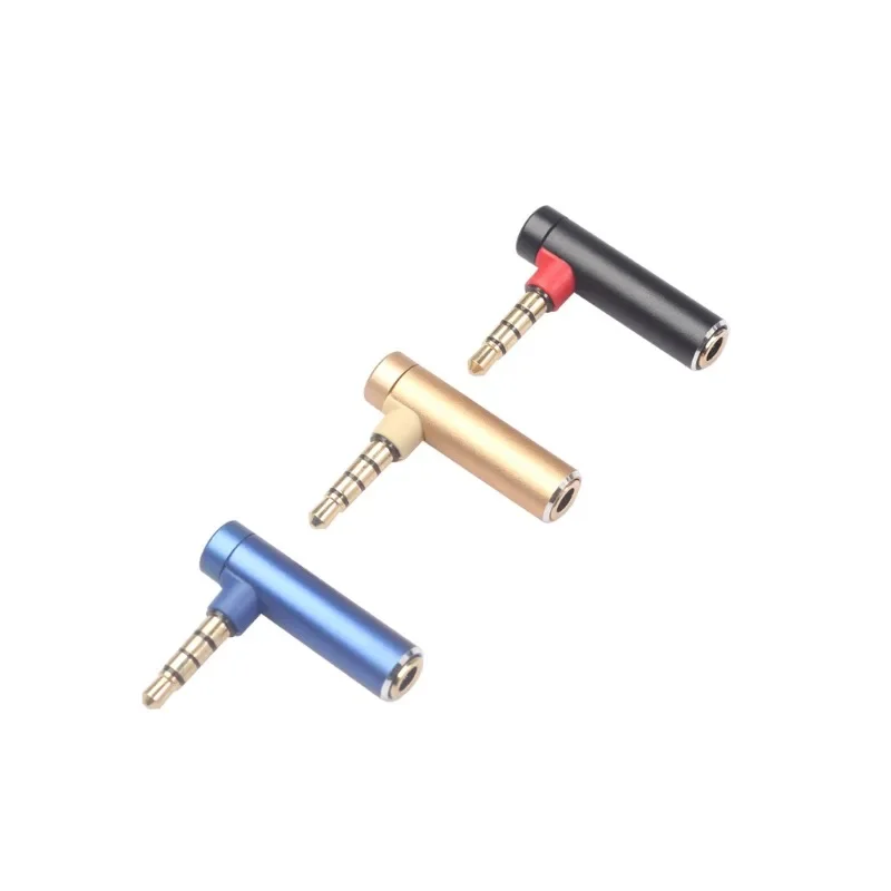 

Supports Microphone 90 Degree Turn, Mobile Phone 3.5 Male To Female Four Section Audio Adapter Stereo