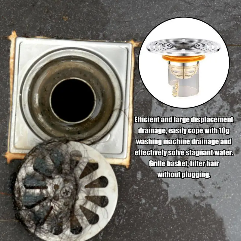

Пробка для раковины в ванной комнате, напольная корзина, ловушка для волос, съемная сливная пробка, анти-запах, конвертер для ванны, раковина с обратным потоком, защита от засорения