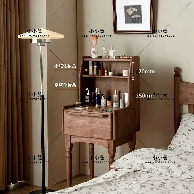 North American Black Walnut Dining Side Cabinet Wall Mounted Multi Layer Kitchen Storage Solid Wood Floor Standing Buffet for