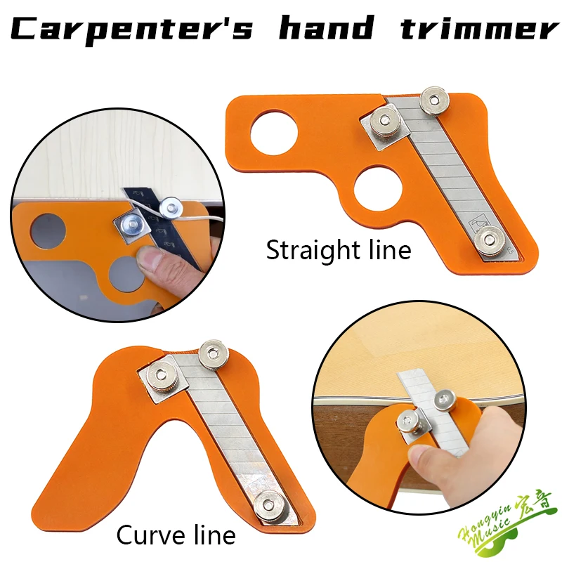 Curve /straight Hand Edge Trimmer Trimming Edge Sealing PVC ABS Binding Strip Edge Banding Machine Woodworking Tools HUATOOL