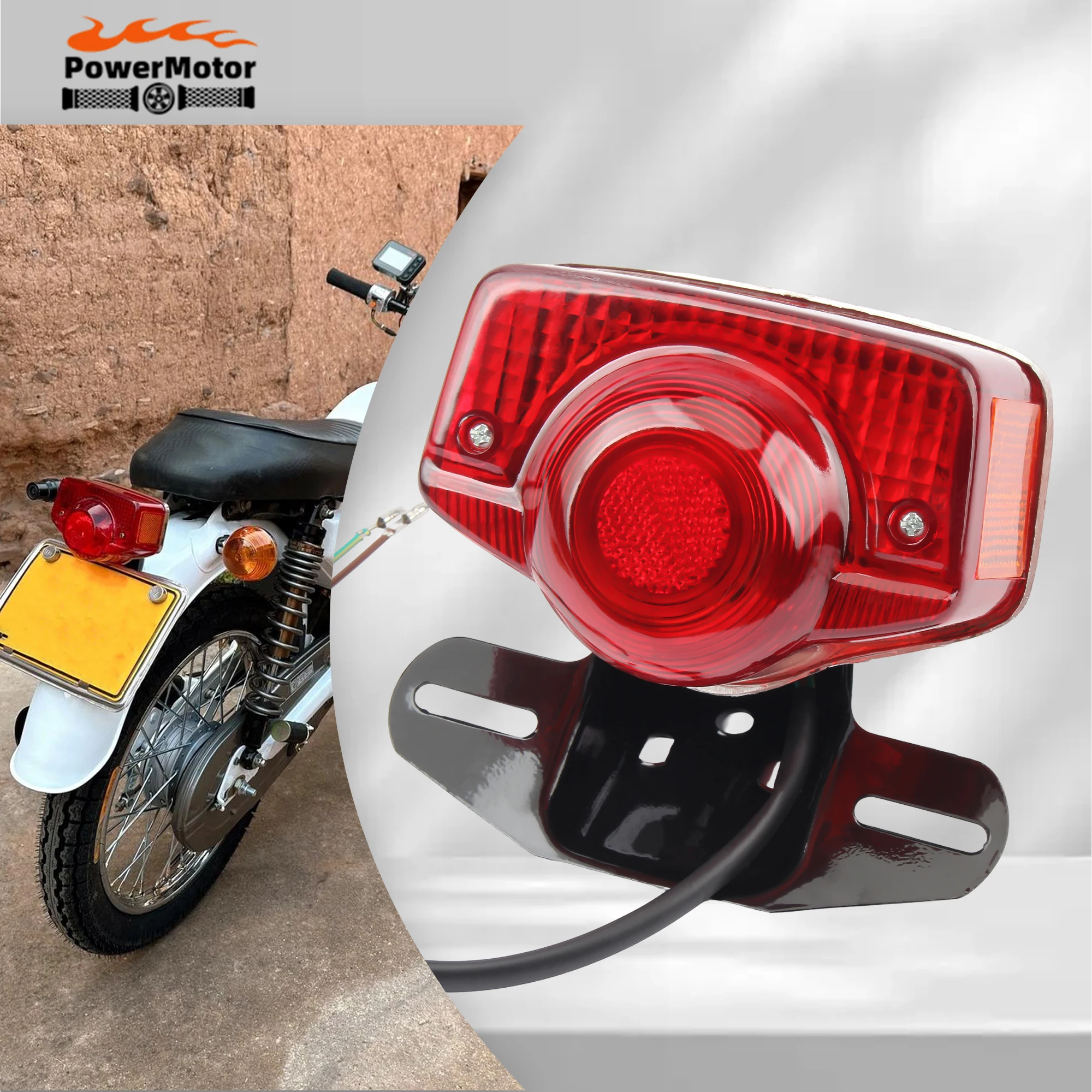 

Motorcycle Rear Light Brake Light for Jialing JH70 Modified Accessories Motorbike Warning Light Tail Light Replacement Parts