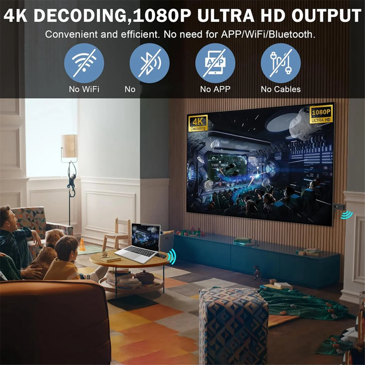 Populaire draadloze HDMI-compatibele zenderontvanger, LED-display, 4K-decodering en 1080P draadloze extender voor pc/laptop/tv-box