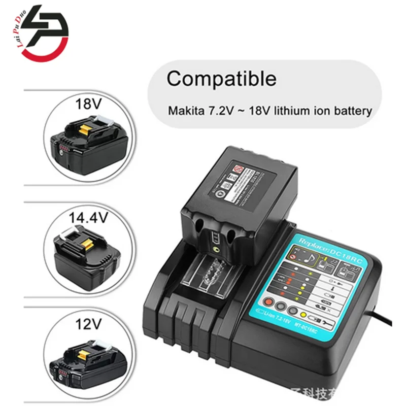 DC18WA for Makita 14.4V-18V Li-Ion Battery Charger Rechargeable Power Tool 100V-240V Lithium Battery Charger BL1815G BL1413G