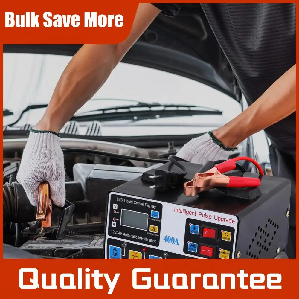 

Интеллектуальное импульсное зарядное устройство 400А для восстановления аккумуляторов, мощное быстрое зарядное устройство 12В/24В, пятиступенчатое полностью автоматическое зарядное устройство для автомобильных аккумуляторов 220Вт