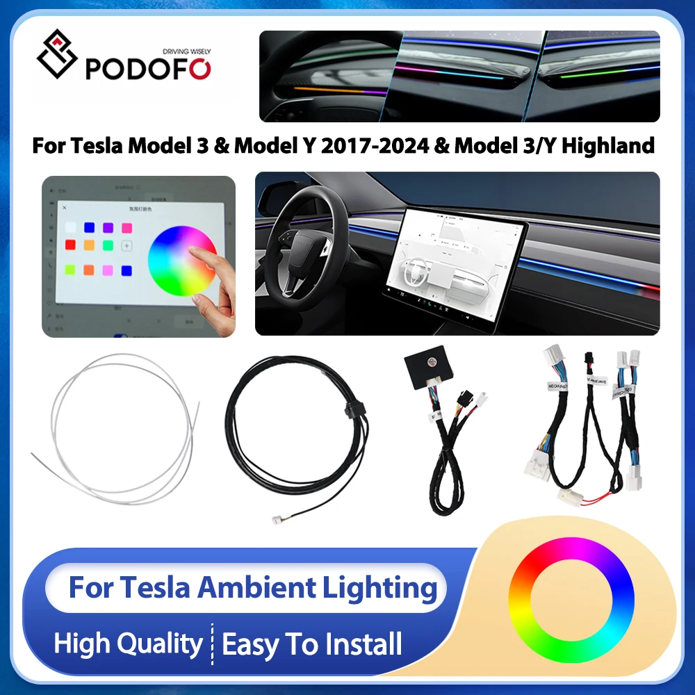 podofo-–-eclairage-d'ambiance-intelligent-pour-detection-d'angle-mort-pour-tesla-modele-3-et-modele-y-2017-–-2024-decoration-de-lampe-a-bande-ambiante