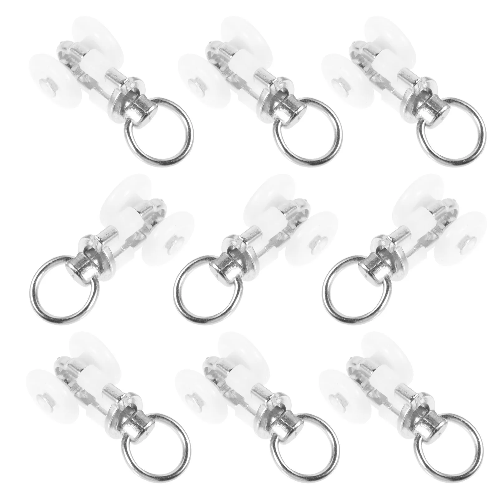 20Pcs Curtain Track Rollers Double Wheel Sliding Rail Gliders Smooth Silent Rollers for Drapes Sheers Valances
