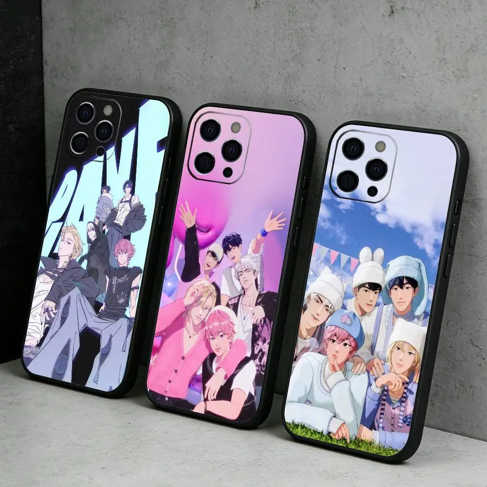 

P-PLAVE V-Virtual K-KpopES Phone Case For iPhone17,16,15,14,13,12 Plus,Max Soft Silicone Black Cover