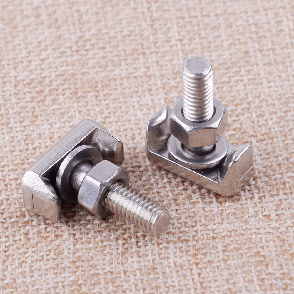 2pcs Steel Batteries Cables Connectors Car Battery Cable Terminal Connectors Car T-Bolt Stainless 19116852 Replace Accessories