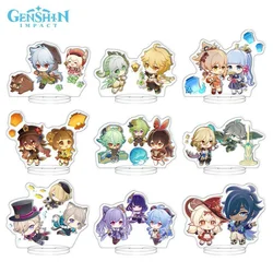 1Pc Anime Game Genshin Impact Lyney Freminet Small Character Card Cosplay Desktop Decoration Acrylic Standing Plate Boy's Gifts