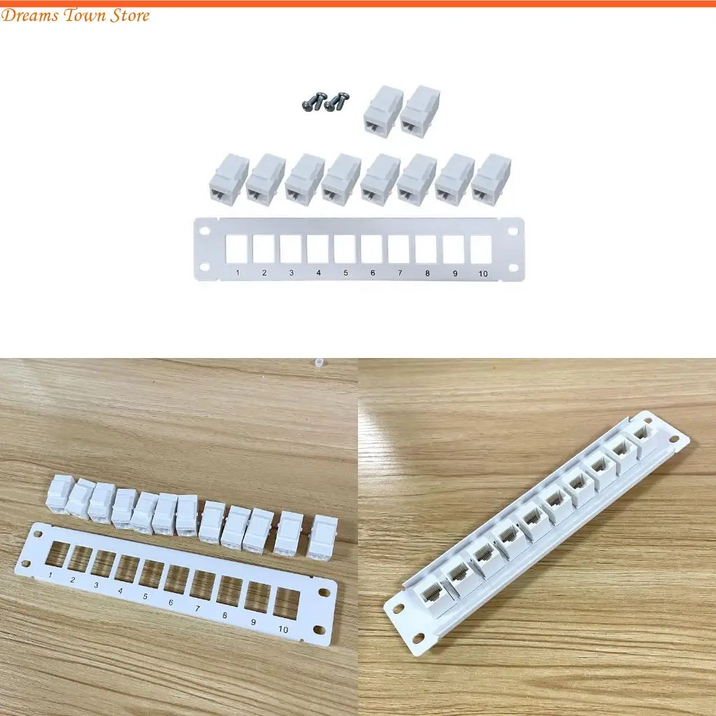 

HX6A Patch Panel Cat6 10 Port 10G Поддержка сетевой патч 1U UTP 19 -дюймовый WallMount или Rickmount Down для Cat6