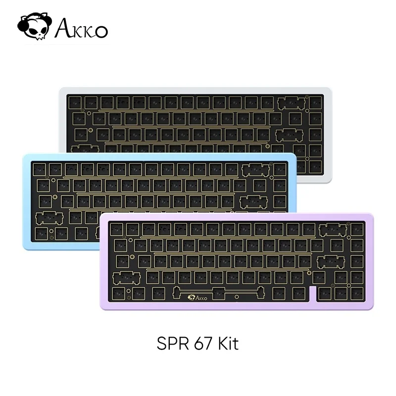 Akko SPR 67 65% Wired Mechanical Keyboard Kit South-facing Hot-Swappable Aluminum ENIG Kits 67 Keys Gaming DIY Customized Kits