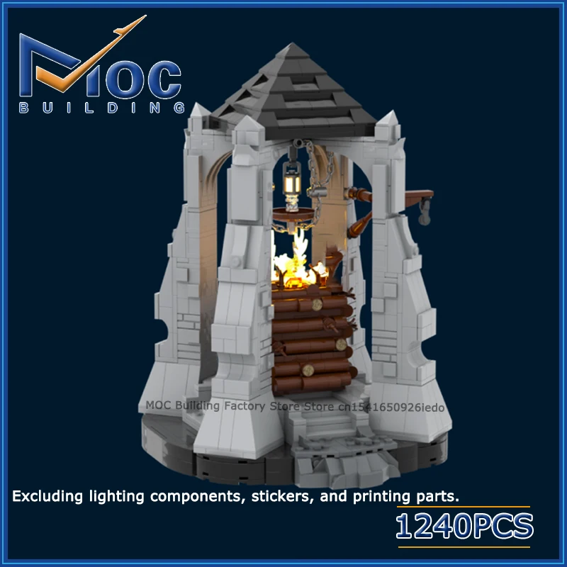 

﻿ Строительные блоки MOC, классический фильм, освещение для скалолазания, сцена маяка, сделай сам, сборка кирпичей, коллекция креативных игрушек, рождественские подарки