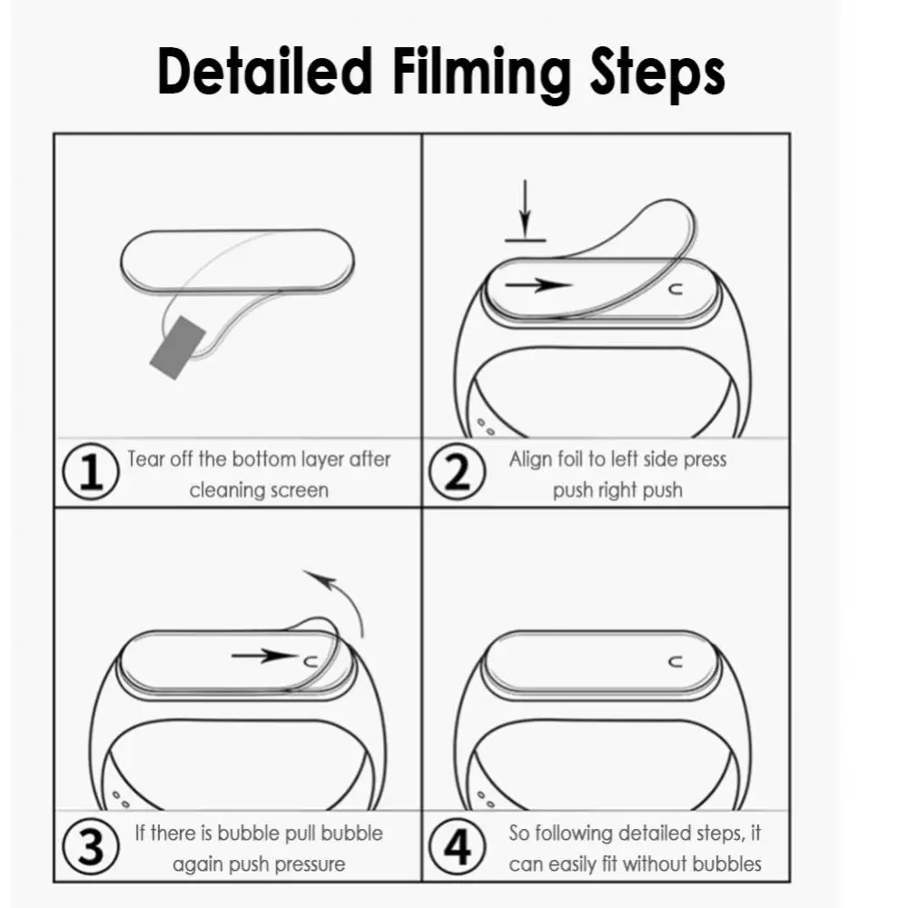 1/2/3pcs Screen Protector For Mi Band 7/7pro/8/8Active Smart Watch Full Coverage Protective Film Anti-scratch Screen Protector