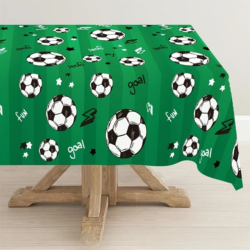 Soccer Party Tablecloths Soccer Theme Football Tablecloth Washable Game Day Kitchen Dining Tablecloth Birthday Party Supplies