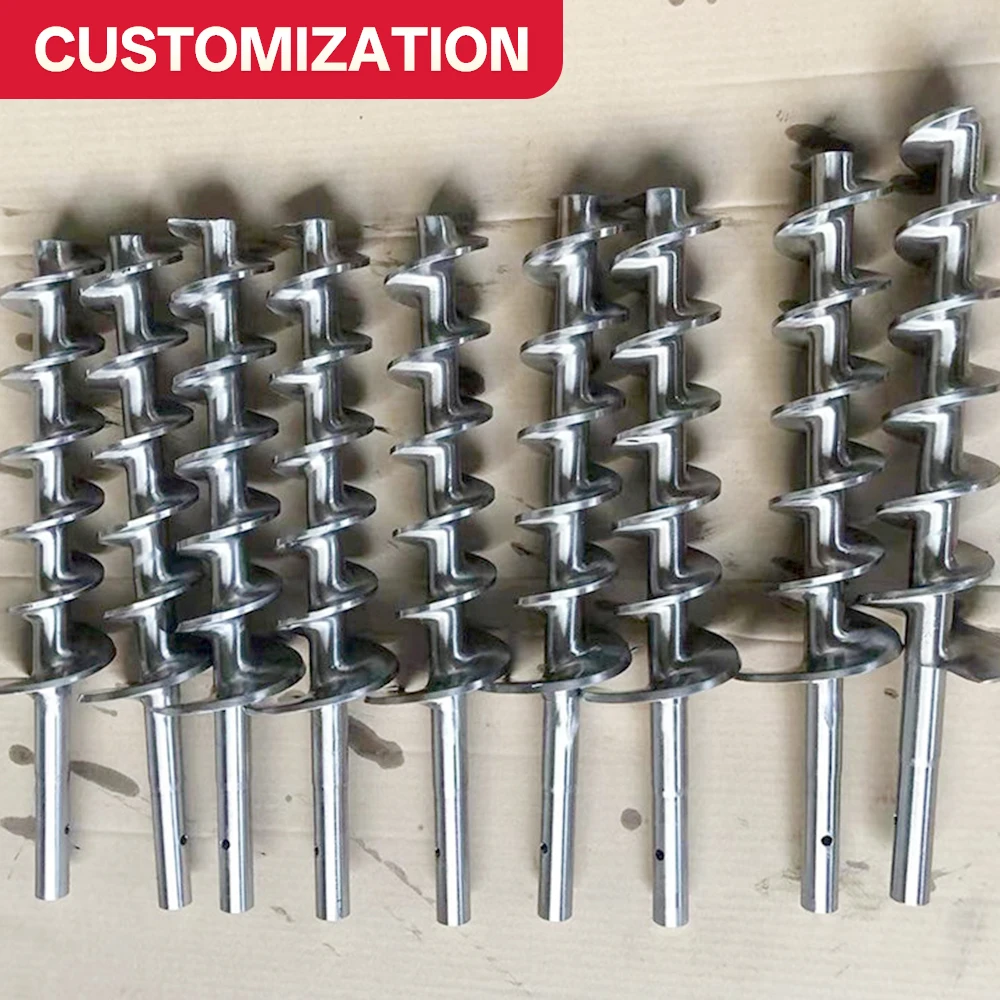 Custom-made 316 Stainless Steel Feed Screw Spiral Barrel for Injection Molding Machines 304 Stainless Steel Auger Shaft