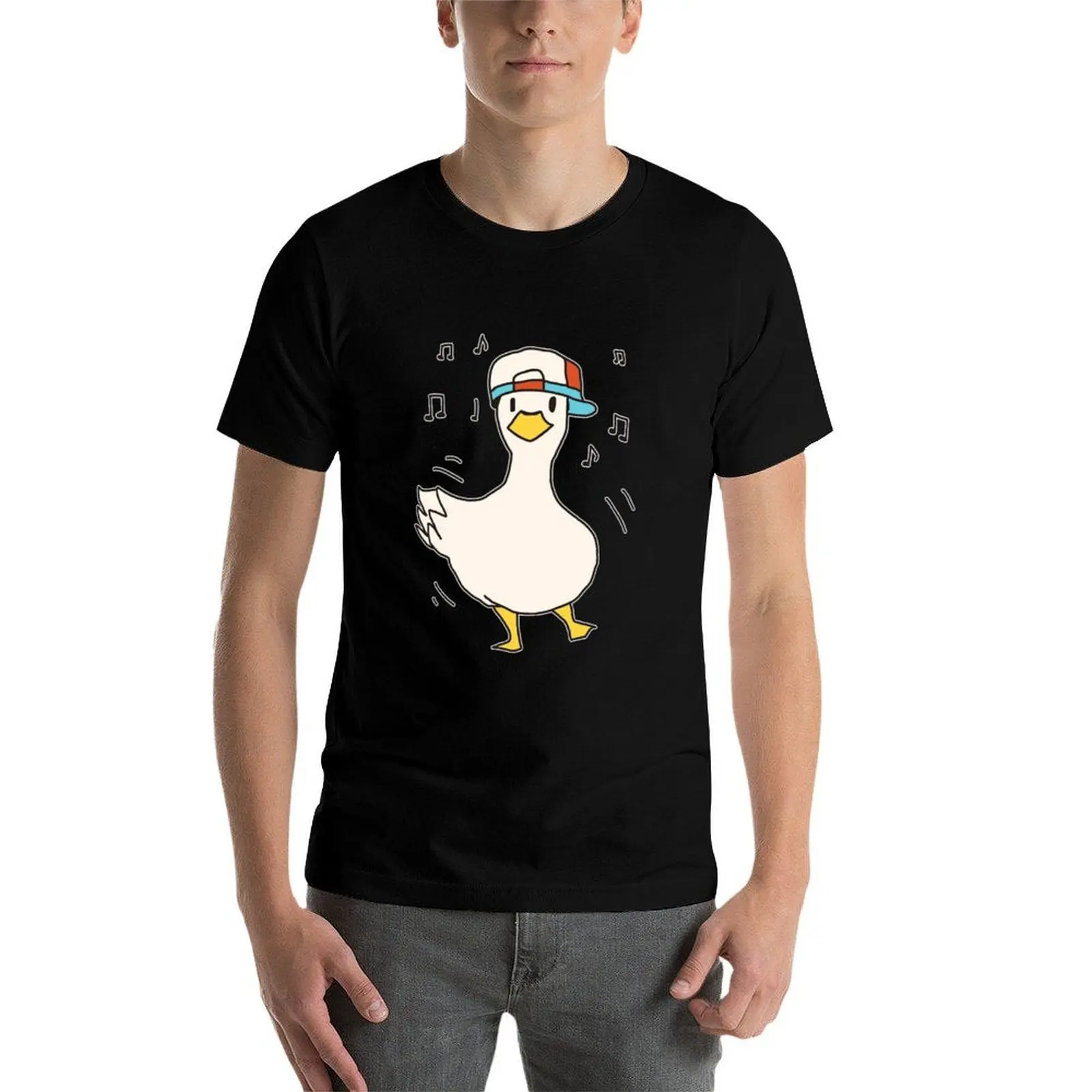 

Shuba Dancing Duck Meme Funny Cute Duck Wearing Hat Sticker T-Shirt t shirts for man pack white anime t shirts oversize T-Shirt