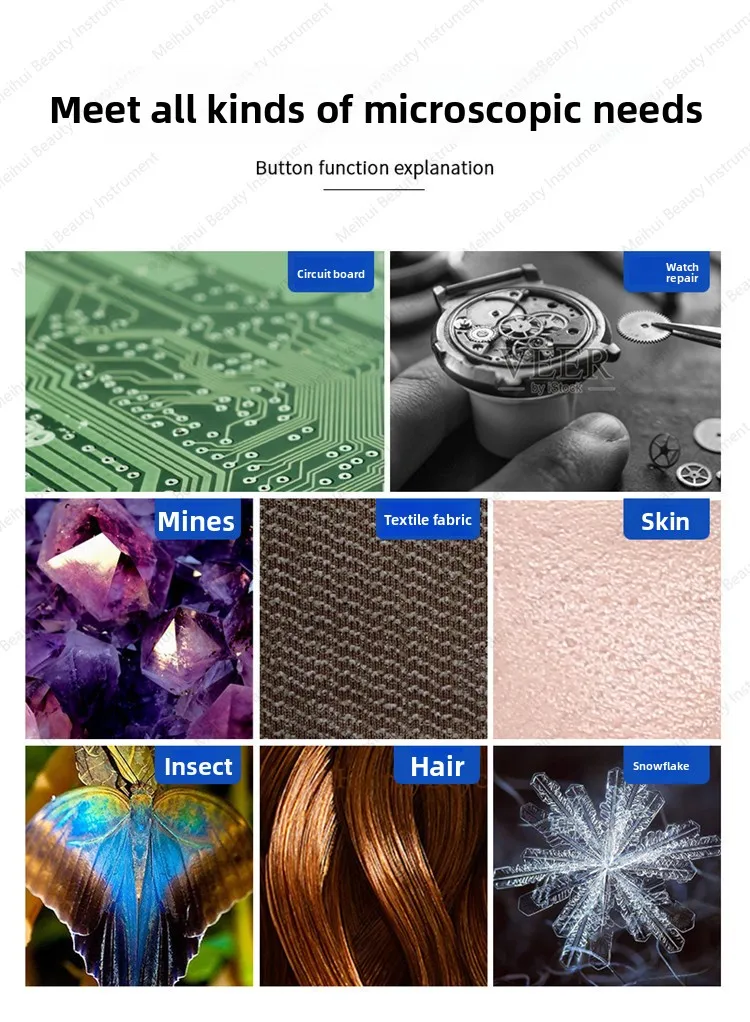 Digital Microscope B1200 High Definition 7 Inch 1200 Times Repair Circuit Jewelry Product Inspection, Fabric Quality Inspection