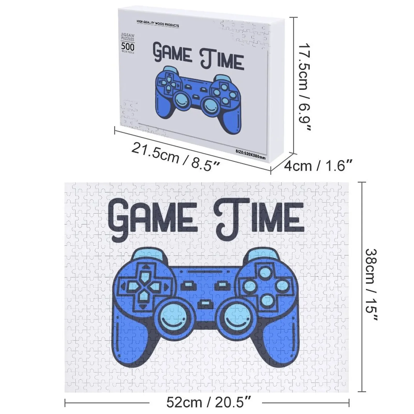 GAMER GAME TIME Jigsaw Puzzle Wood Photo Personalized Wooden Animal Personalized Wooden Name Puzzle