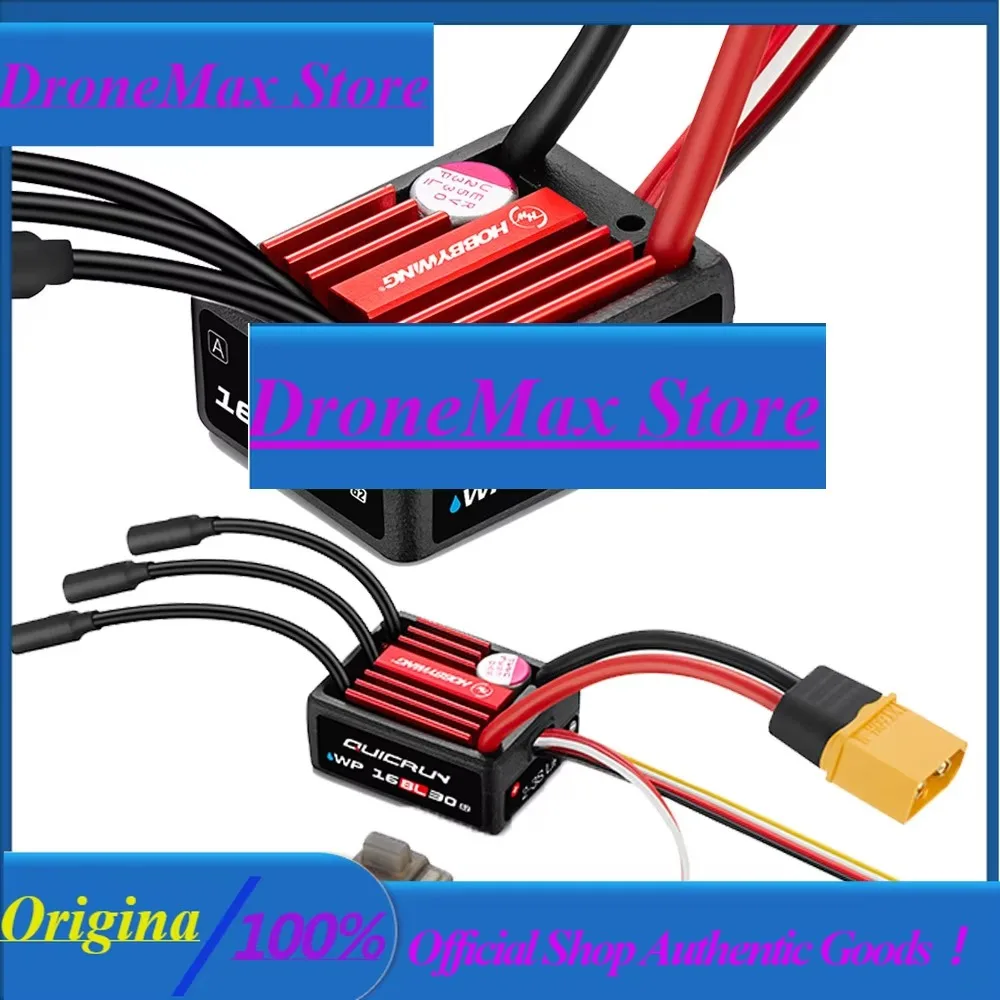 DroMaSsHobbywing QuicRun WP-16BL30 G2 30A 2-3S Brushless Speed Controller ESC For 1/18 1/16 RC Car