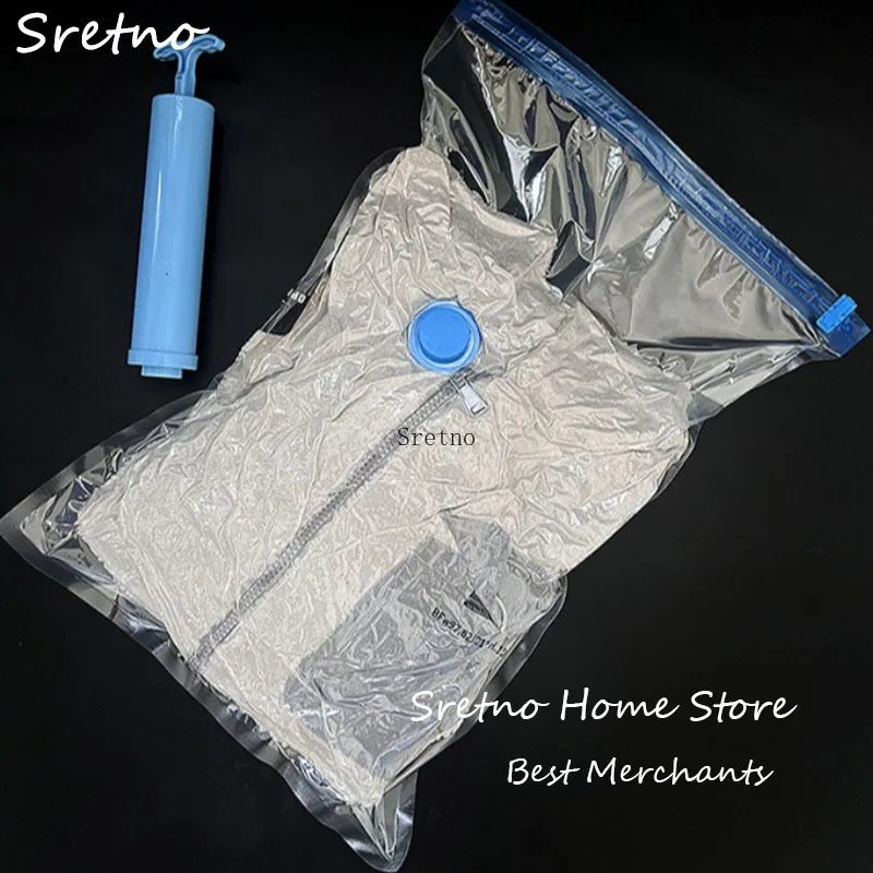 

SRETNO Storage Bag Compression Bag Set Travel Quilt Clothes Storage Pillow Mattress Compression Bags Clothes Storage Organizer