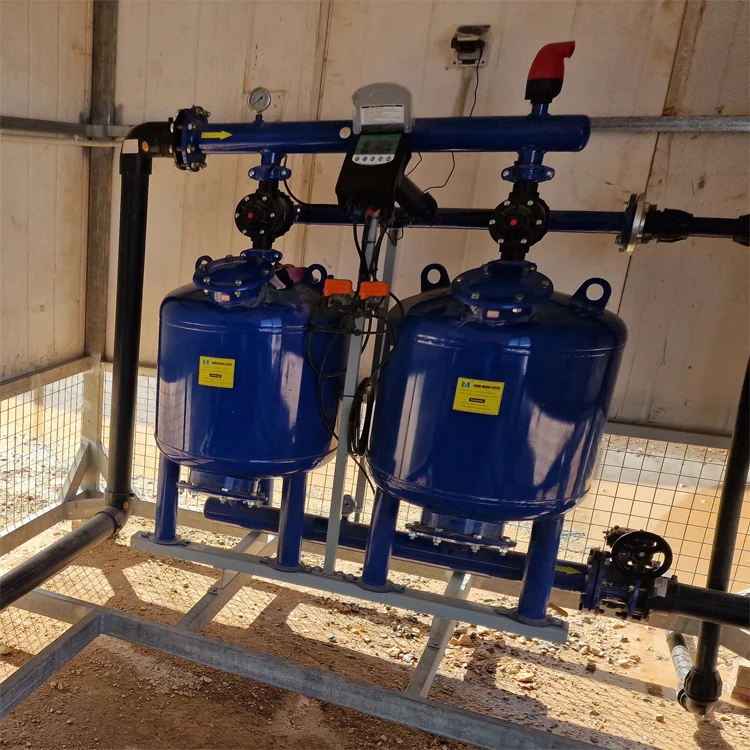 Automatic Self-Clean Sand Filtering Irrigation System Plastic Tank Quantity 2 to 5 with Flange Connection Watering Applications