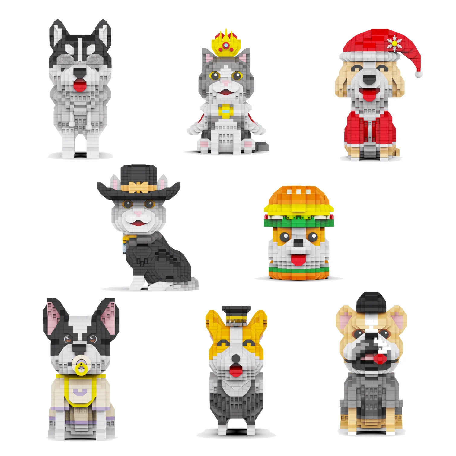 

Симпатичные фигурки животных из серии Cute Pet: набор микро-блоков для сборки собак и кошек, декор для стола, коллекционные модели, кирпичики, подарки на день рождения для детей.