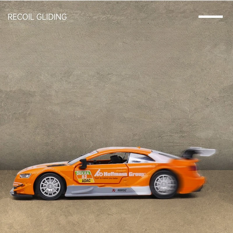 Audi BMW DTM M6 Rennwagenmodell im Maßstab 1:43 mit Displaybox-Sammlung, Miniatur-Voiture-Sammlungsmodell-Szenenset zum Zurückziehen