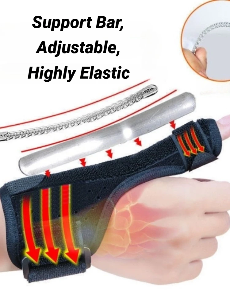 Medizinische Handgelenk-Daumen-Hand-Stütze, Schutz, Stahl-Schiene, Stabilisator, Arthritis, Karpaltunnelsyndrom, Fingerbandage, Schutz bei Sehnenscheidenentzündung – Detail 6