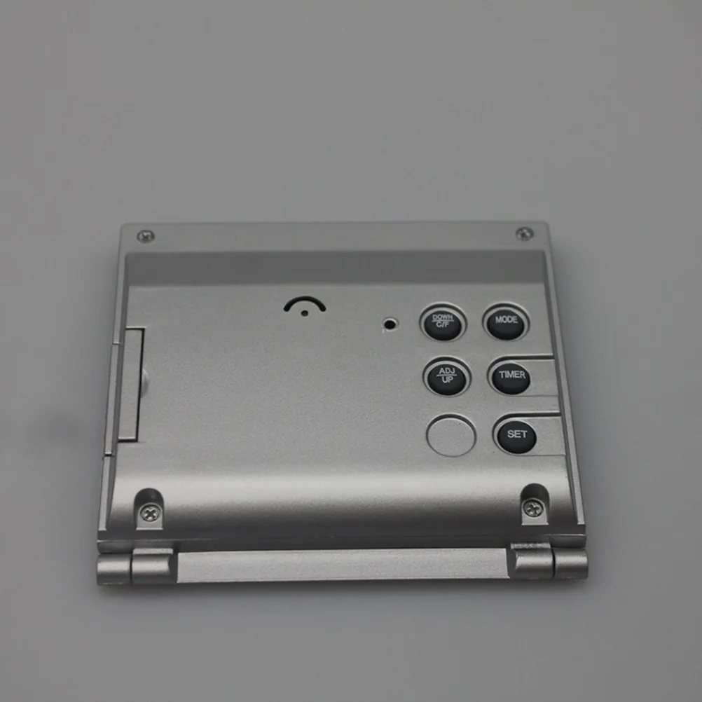 

Slim Design Perpetual Calendar Alarm Clock with High Clear Mirror LCD Digital Clock Temperature Function for Home Office