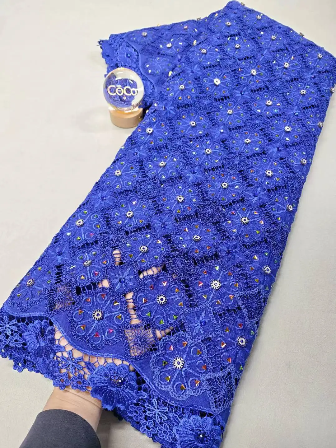 

Africa Nigerian Sequins for Wedding Tulle Lace Fabric 2025 Dress Chiffon High Quality Party Guipure Sewing cotton 5Yard XL133