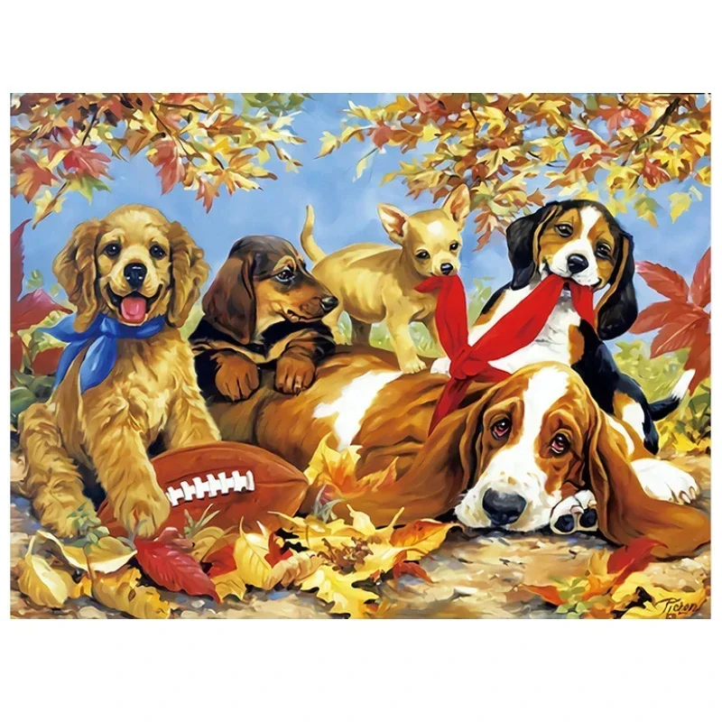 69*51cm Adult 1000 Paper Pieces Jigsaw Puzzle Cute and Adorable Pets Animals Paintings Stress Reducing Toys Christmas Gifts