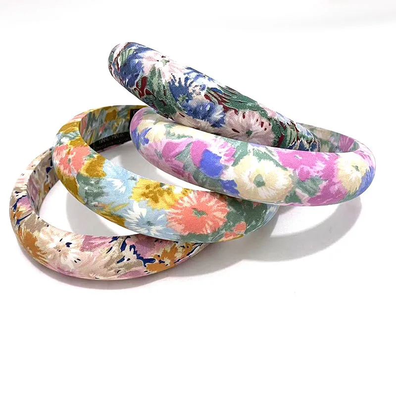 Bohemian Style Tie-dye Print Sponge Headband Hair Accessories Women Trend Temperament Hairband Girl Hair Band Headwear