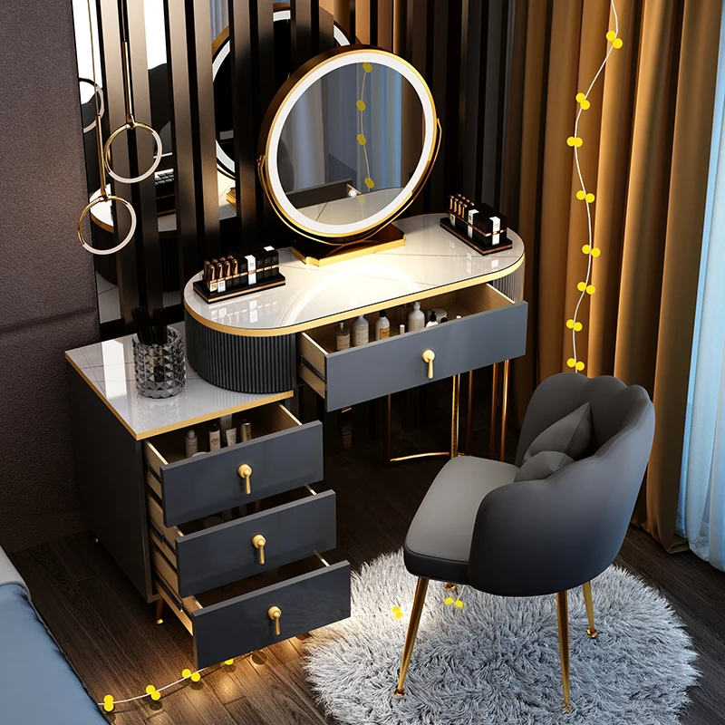 Fashion Girl Vanity Table Woman Multifunctional Minimalist Home Dressing Table Bedroom Bedroom Gabinete Furniture Comfortable