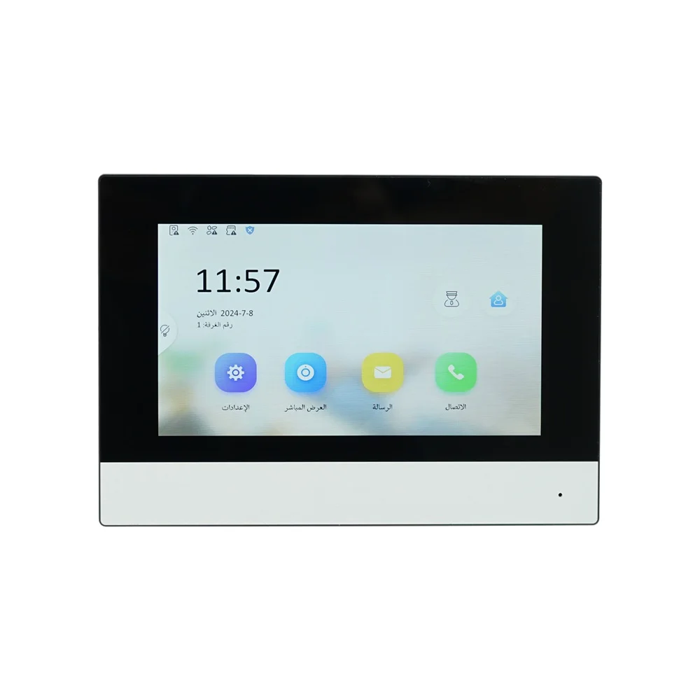 Version internationale originale HIK moniteur d\'intérieur multilingue DS-KH6320-WTE1, 802.3af POE, app hik-connect, WiFi, interphone vidéo