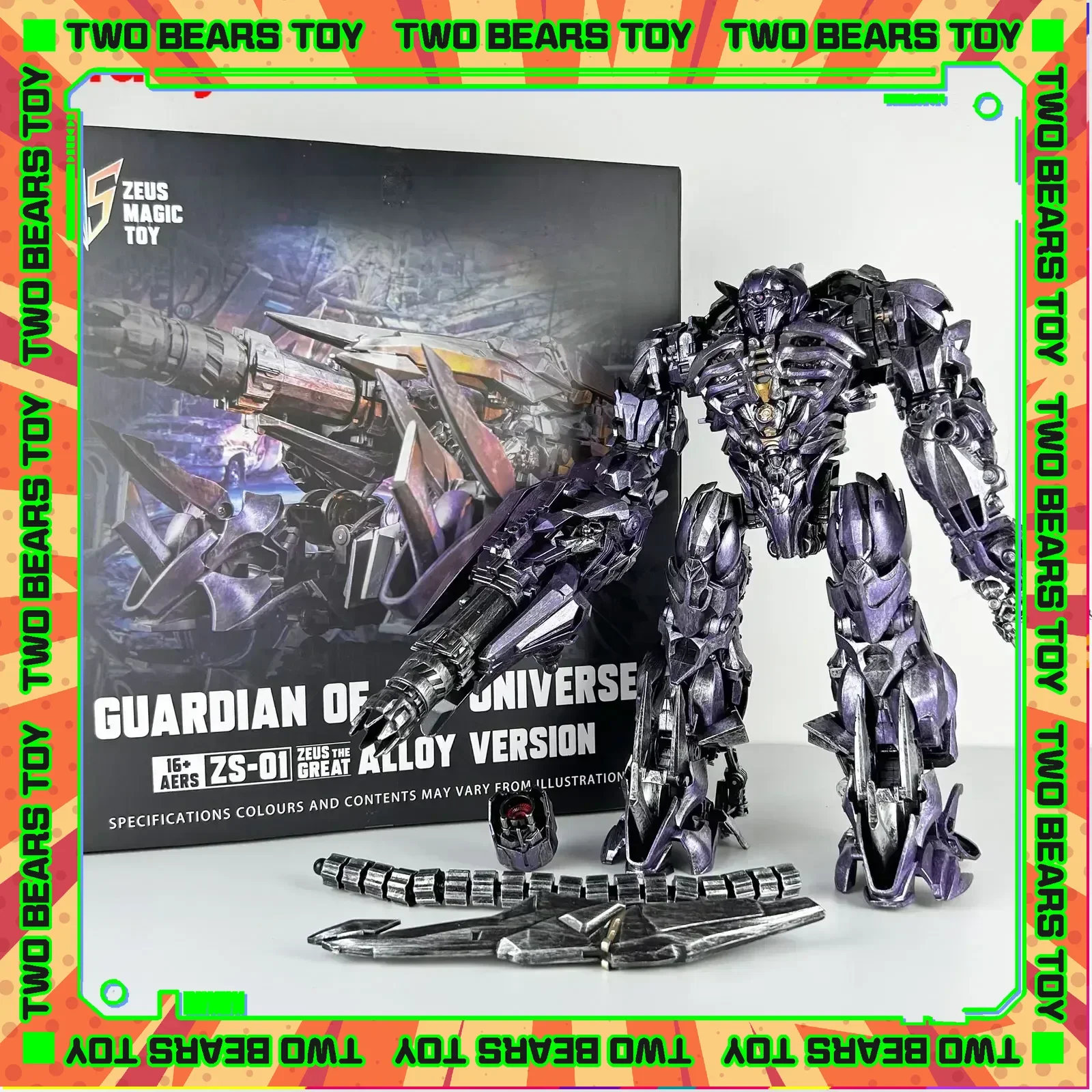 BMB Shockwave ZS-01 ZS01 Zeus Magic Transformation Universe Guardian โลหะผสมขนาดใหญ่ 35 ซม.ผู้นําหุ่นยนต์รูปหุ่นยนต์ของเล่นสต็อก